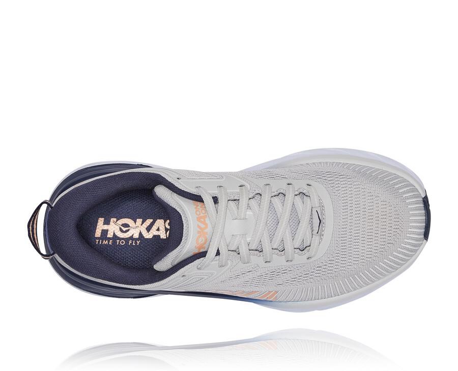 Tenis Hoka One One Feminino Cinzentas/Pretas - Bondi 7 - 506-RXYZOV